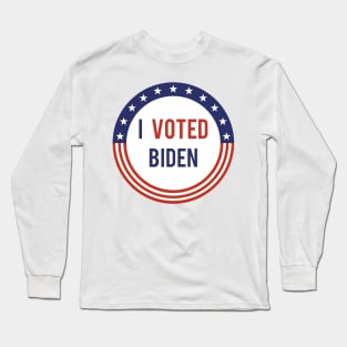 I Voted Biden Long Sleeve T-Shirt